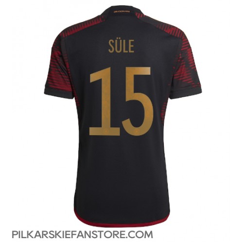 Tanie Strój piłkarski Niemcy Niklas Sule #15 Koszulka Wyjazdowej MŚ 2022 Krótkie Rękawy